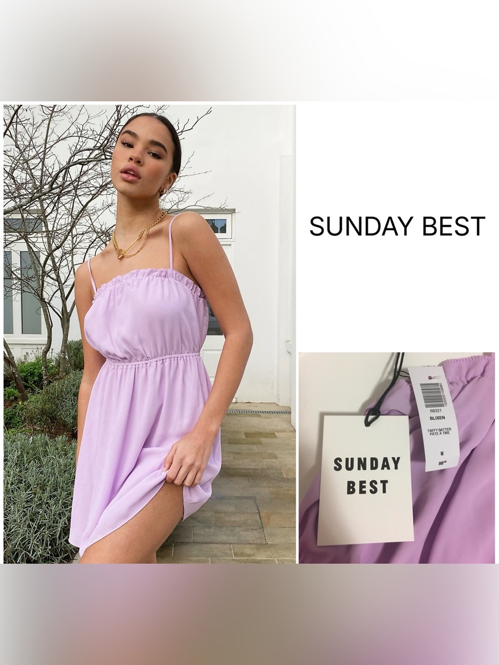 🆕SUNDAY BEST ARITZIA - M MEDIUM - NWT - PURPLE BLIXEN MINI DRESS